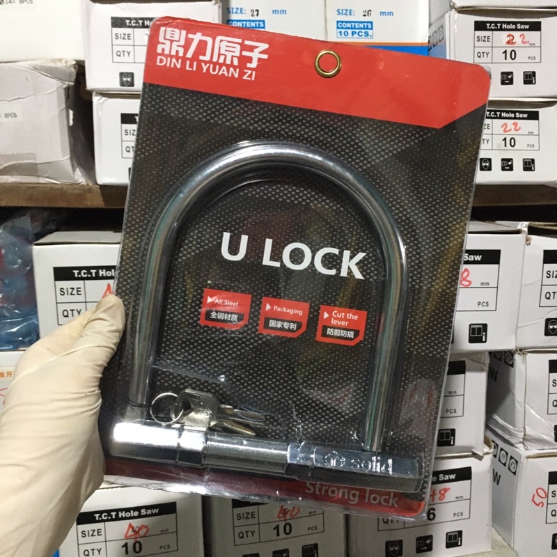 Khoá Chữ U Chống Trộm INOX LOẠI 1 Chống Gỉ Chính Hãng U LOCK