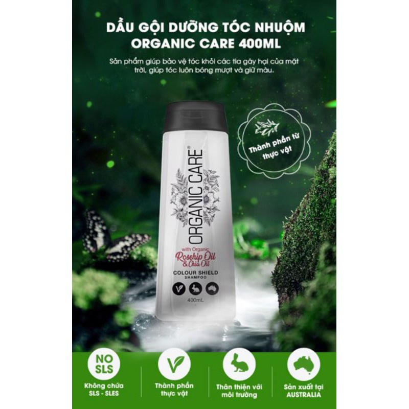 [Australia] Dầu xả dành cho tóc nhuộm Organic Care Colour Shield 400ml/chai