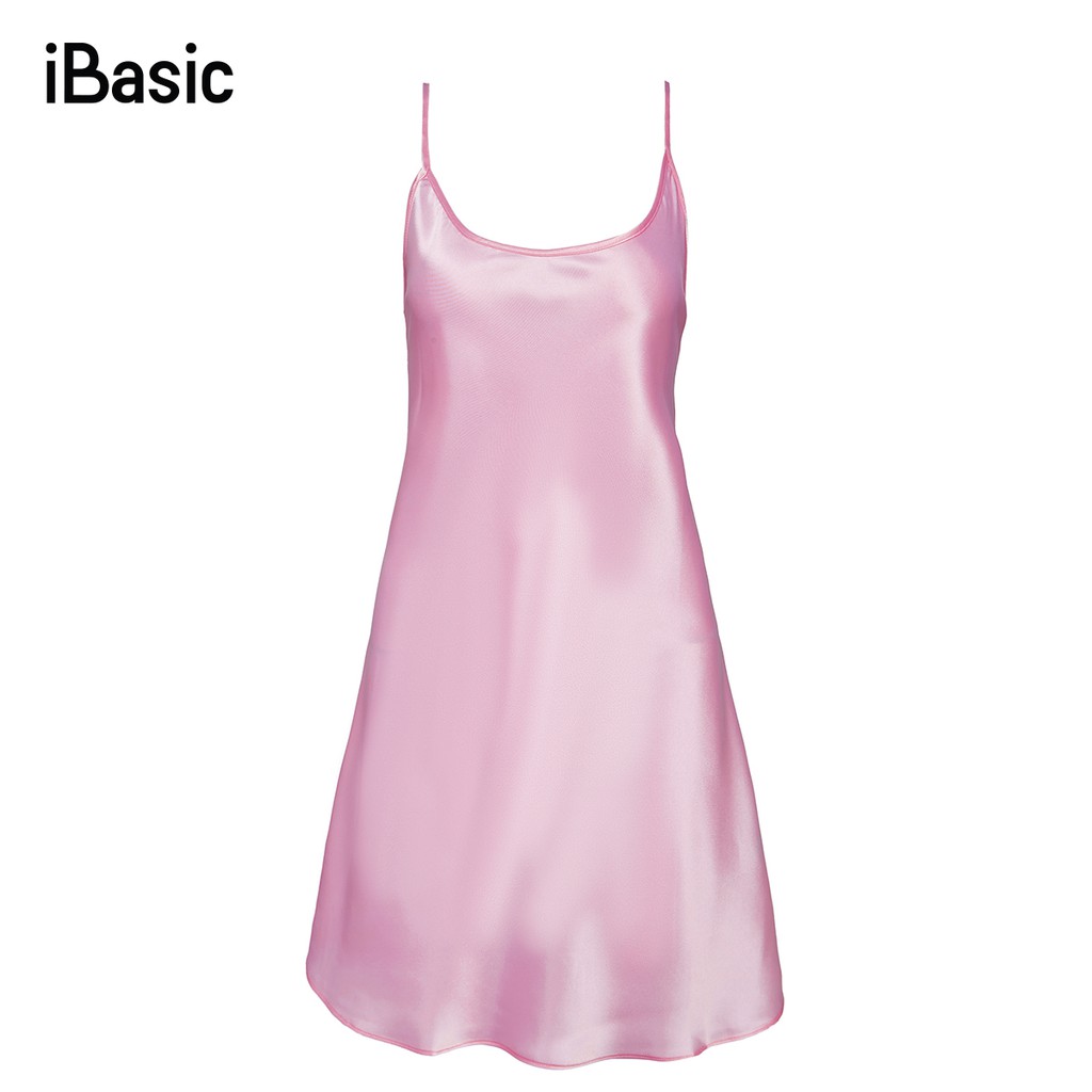 [Mã FASHIONMALLT4 giảm 15% đơn 150k] Đầm ngủ satin iBasic 7916