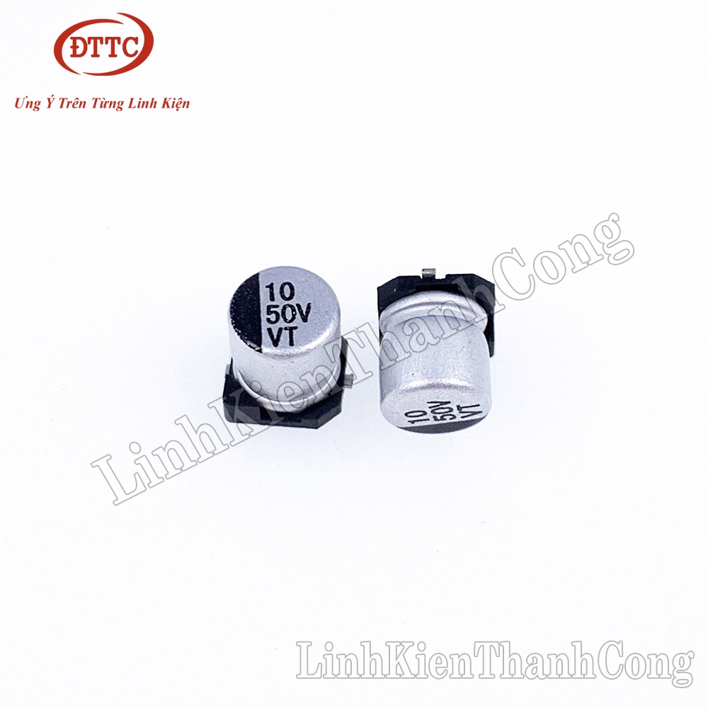 Combo 2 Chiếc Tụ Nhôm 10uF 50V 5x5mm