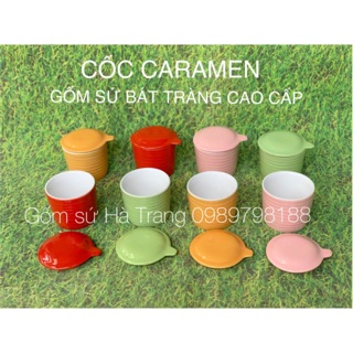 Bộ cốc làm caramen gốm sứ Bát Tràng cao cấp khử chì