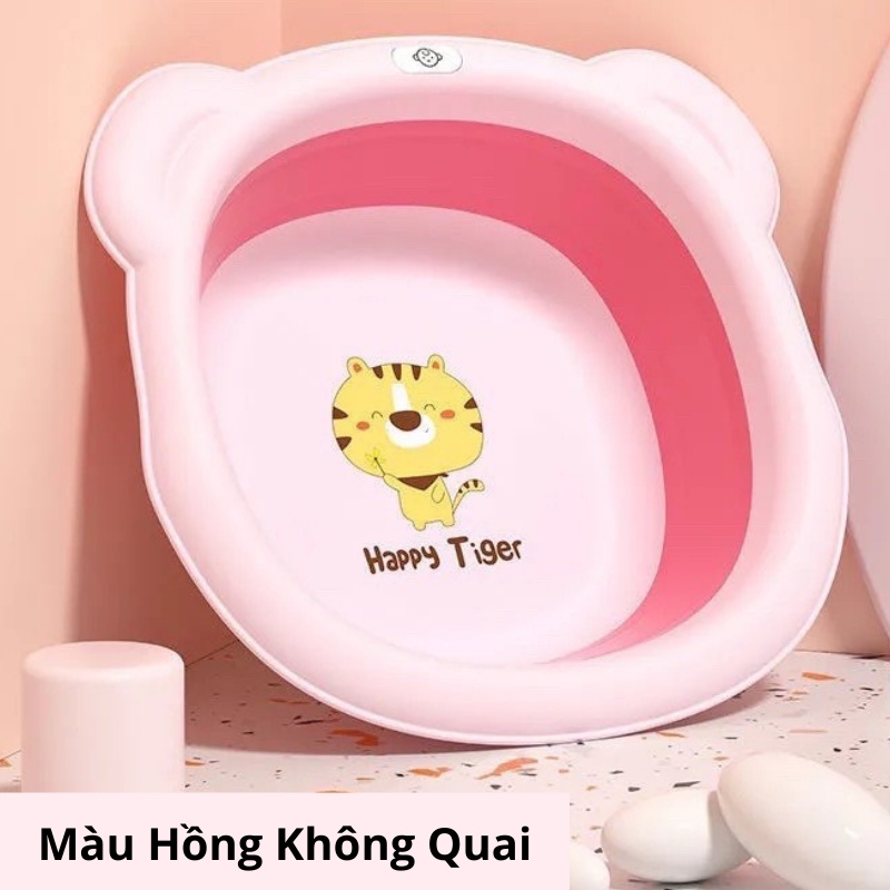 Thau chậu rửa mặt gấp gọn Happy Tiger cho bé
