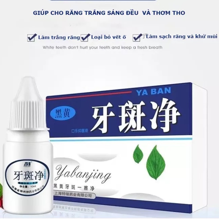 Dung dịch Ya Ban tẩy trắng răng làm sạch vết ố vàng hiệu quả