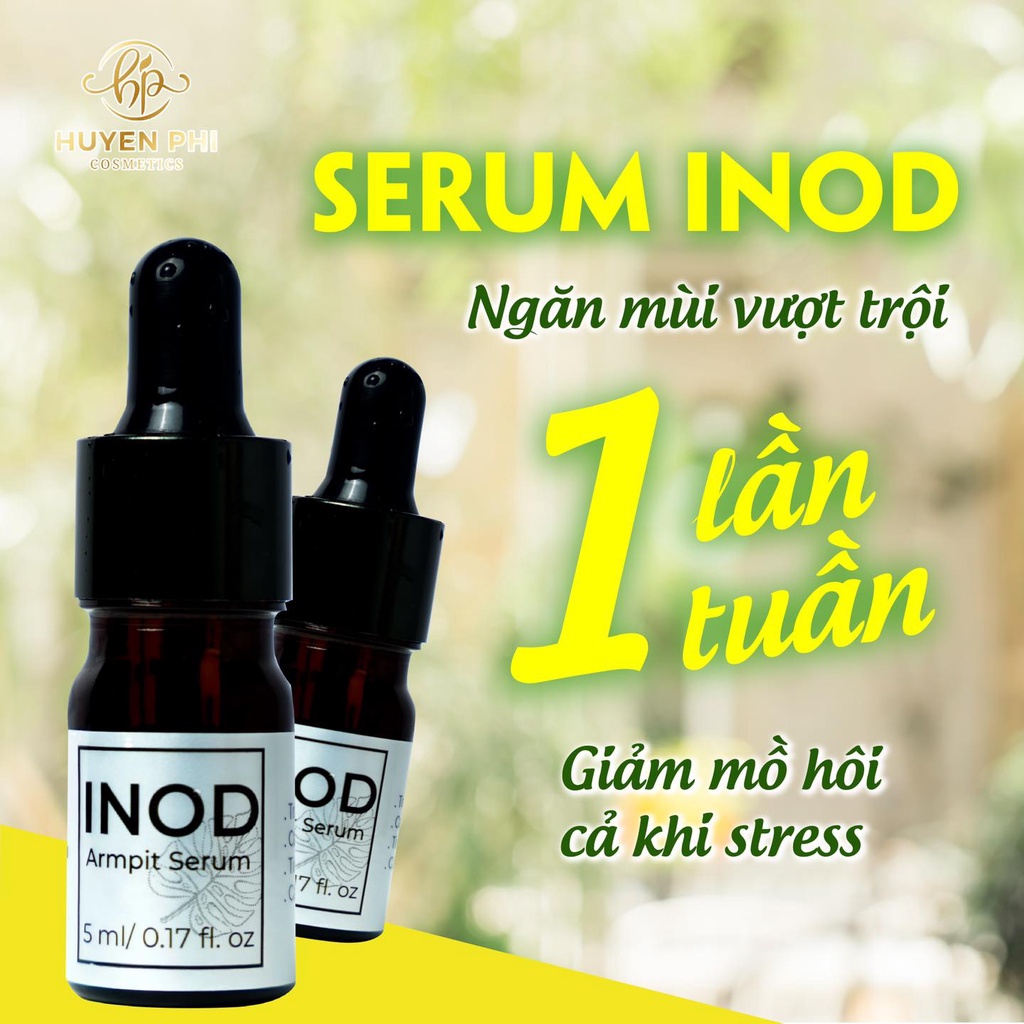 Serum hôi nách INOD Huyền Phi 5ml tác dụng triệt hôi nách, hôi chân, mồ hôi tay chân vĩnh viên