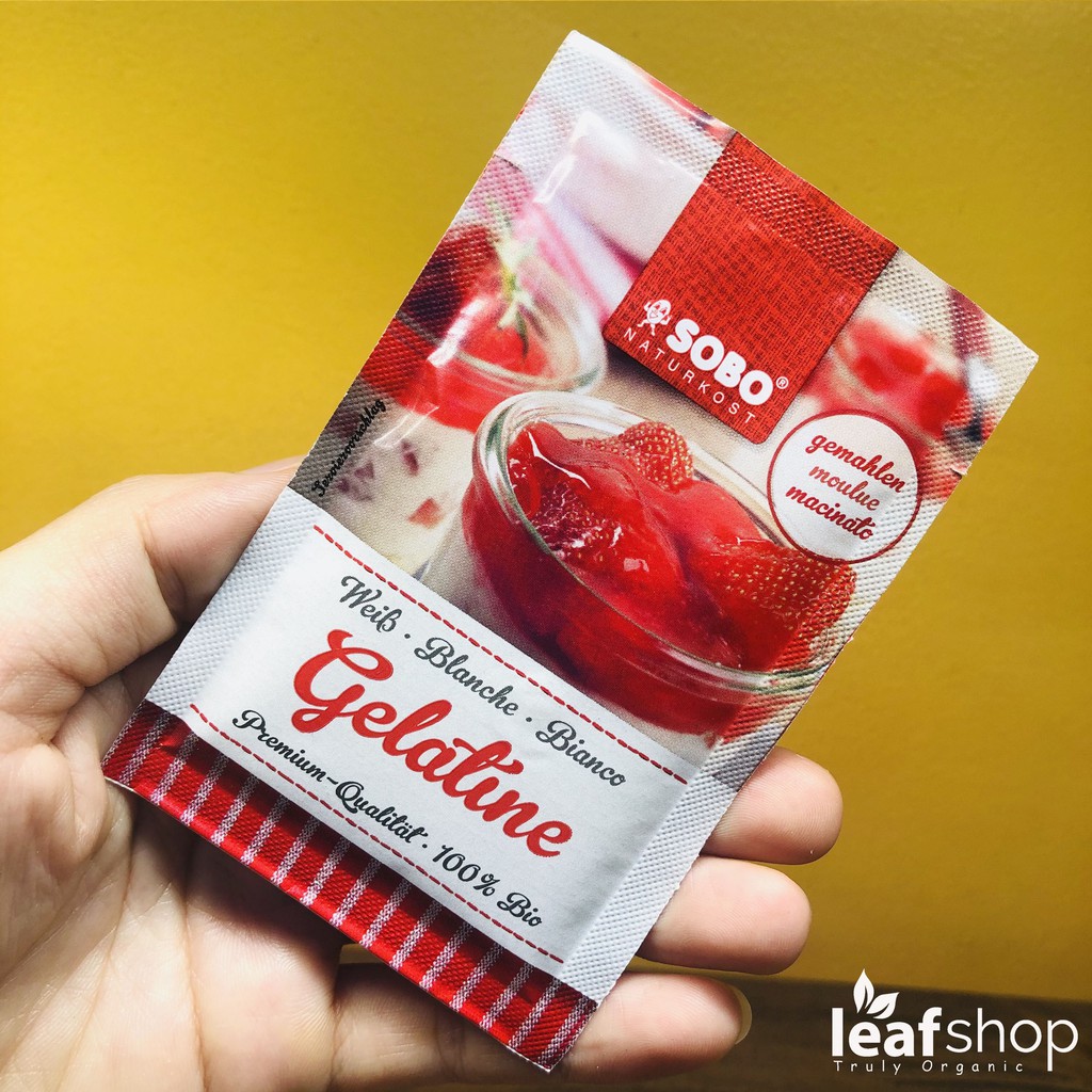 Gelatine hữu cơ dạng bột và dạng lá Sobo- Đức, Làm thạch, làm bánh tiện lợi