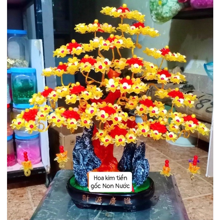 Cánh hoa kim sa 5 cánh, 50g hoa cành vàg lá ngọc, cây kim tiền Handmade
