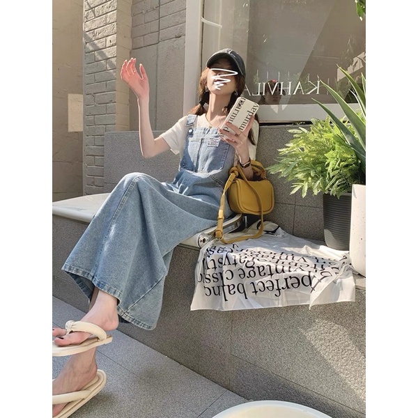 Yếm váy jean dài có sẵn