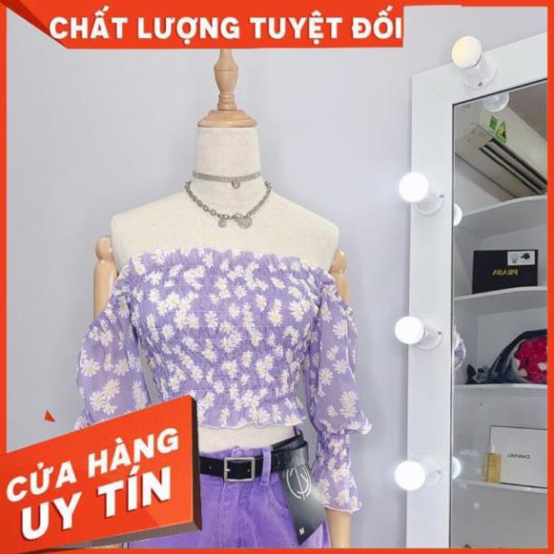ÁO CROPTOP VON TRỄ VAI HOA NHÍ ྇