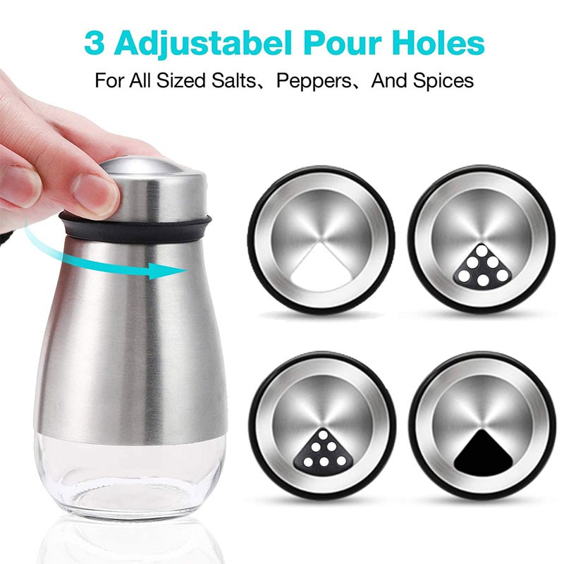 Dụng cụ đựng tiêu nắp nhiều ngăn inox 304.Kích thước : 5.5x10.5x4.3 cm