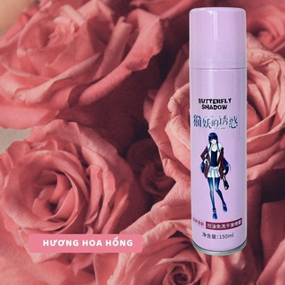 Dầu gội khô BUTTERFLY SHADOW 150ml dạng xịt gội đầu khô an toàn