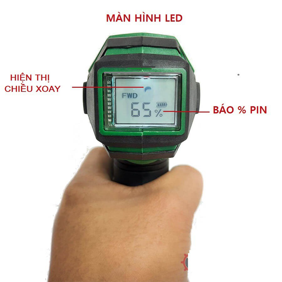 máy khoan pin HTCOM ✨ CHÍNH HÃNG ✨ khoan pin 18V , máy khoan cầm tay có MÀN HÌNH LED HIỂN THỊ % PIN