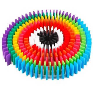 Đồ chơi trẻ em Domino - Đồ chơi xếp hình nhiều thanh gỗ màu, an toàn bền nhẵn