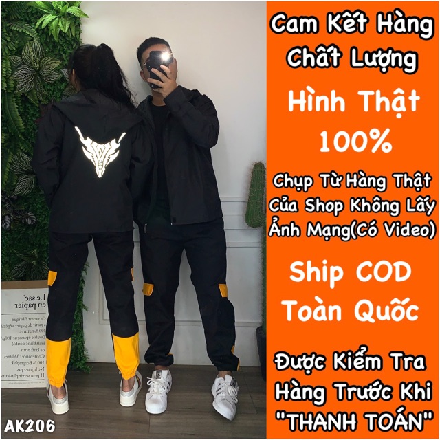 Áo Khoác Dù Nam Nữ in Phản Quang Bomber Jackets Khoác Gió Form Rộng in RỒNG PQ - AK2206