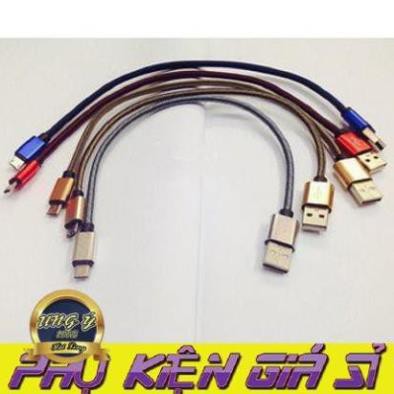 Cáp ngắn micro, iphone, type-c 20cm dây dù