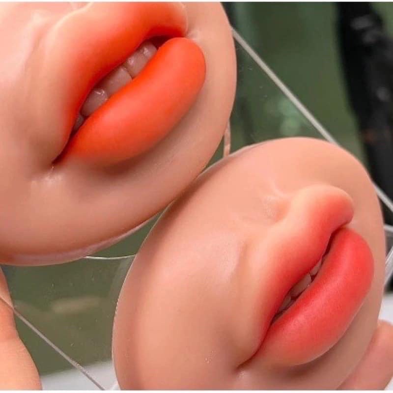 Môi giả 5D học phun xăm silicon mềm dẻo