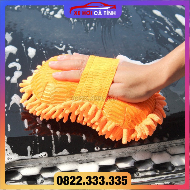 [LOẠI TỐT] Miếng san hô rửa xe Microfiber siêu mịn tiện dụng (màu sắc ngẫu nhiên)