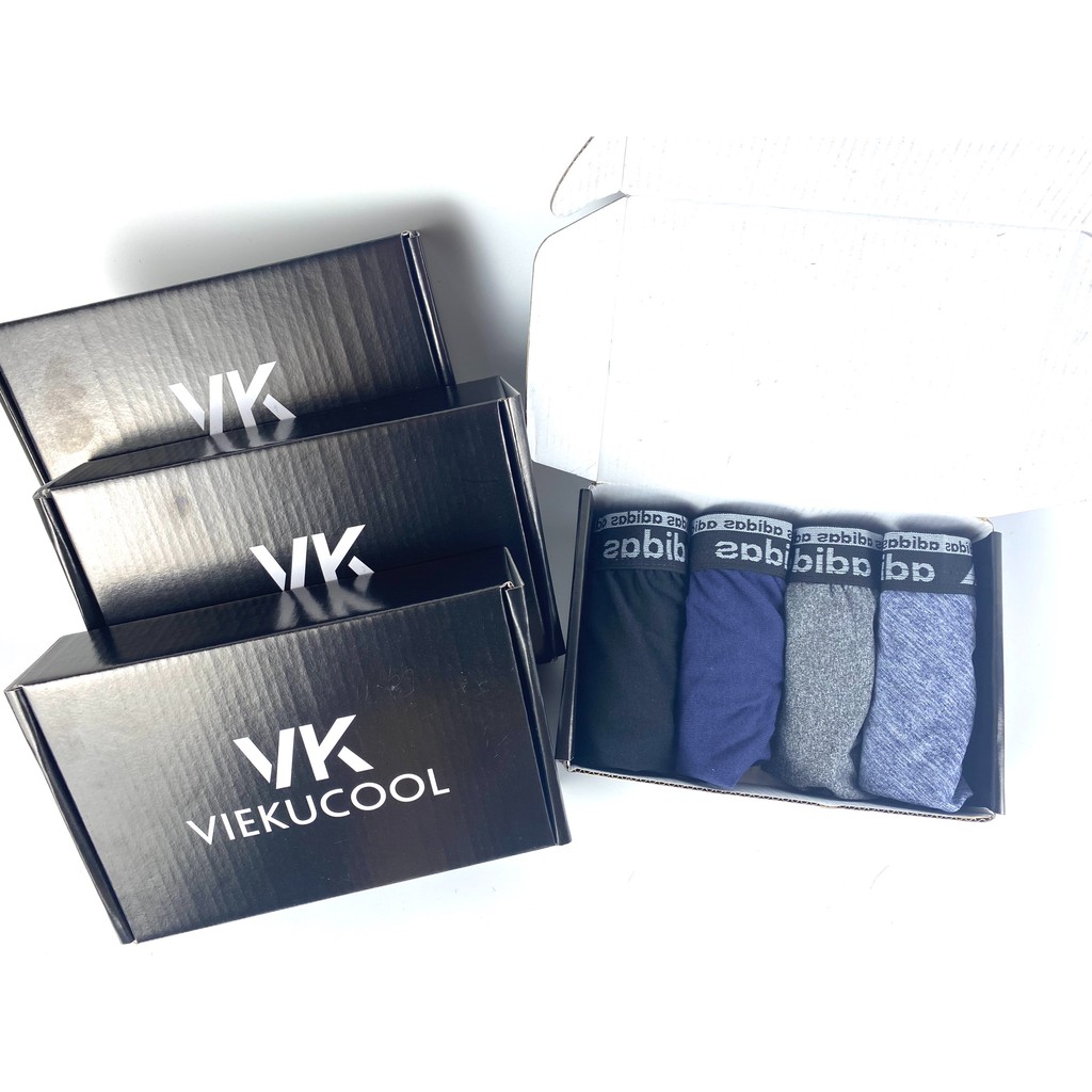Hộp 4 sịp chéo tam giác thun cotton cao cấp dành cho nam, chất vải dày dặn[ Giao cạp ngẫu nhiên]
