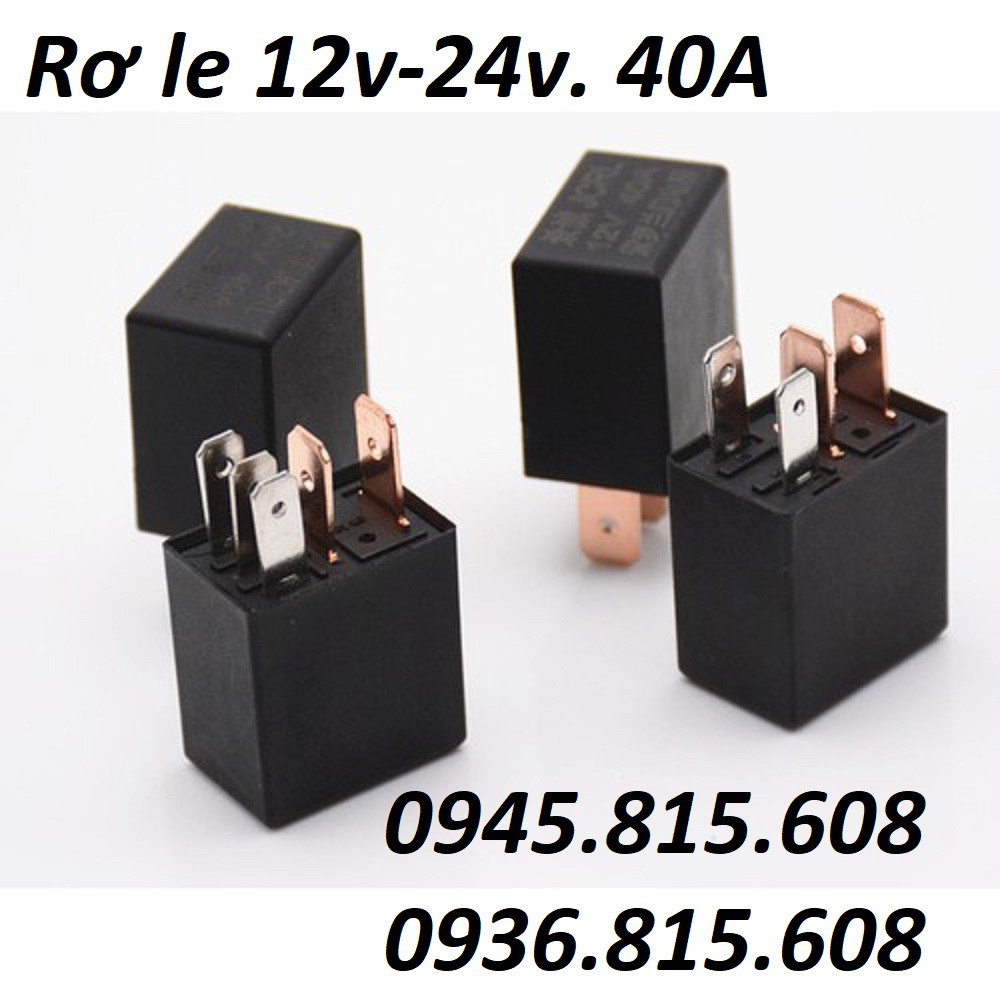 Rơ le 12v 24v 40A loại nhỏ. Rơ le 4 chân 5 chân hàng đẹp.