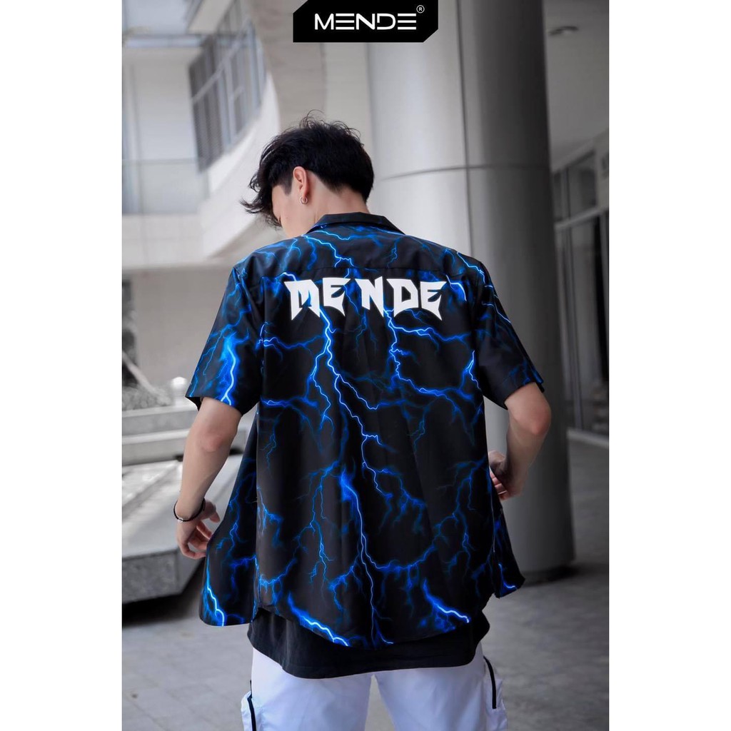 Sơ Mi Unisex Tay Lỡ - Áo Somi Sấm Sét Xanh - Thời Trang Unisex AnAn - SM7 | BigBuy360 - bigbuy360.vn