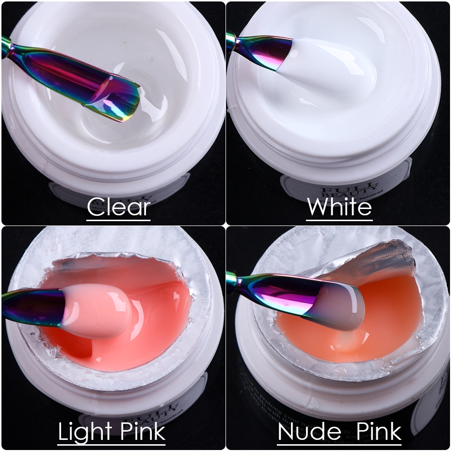 1 Hộp gel Nối Dài Móng Tay Màu Sắc Trắng Hồng Trong Suốt