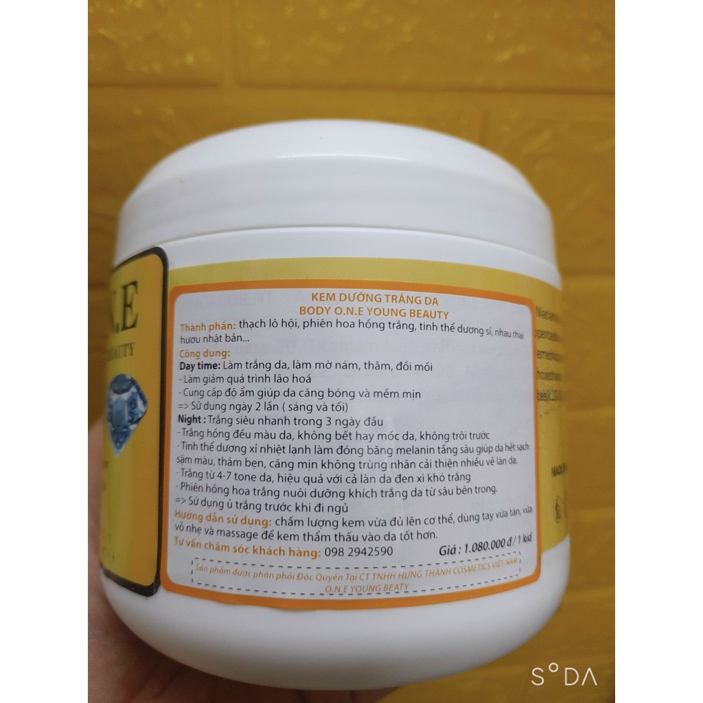 ✅[CHÍNH HÃNG] Kem Dưỡng trắng da toàn thân H.E.R Body Ban Ngày và Ban Đêm hộp 500ml ✅Freeship