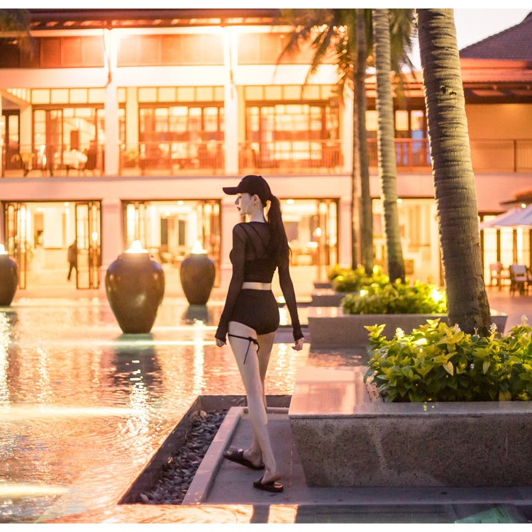 [Có sẵn] ÁO TẮM ĐỒ BƠI DÀI TAY ĐI BIỂN 3 MẢNH BIKINI CAO CẤP USRONNIE