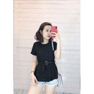 Áo Peplum kèm đai eo