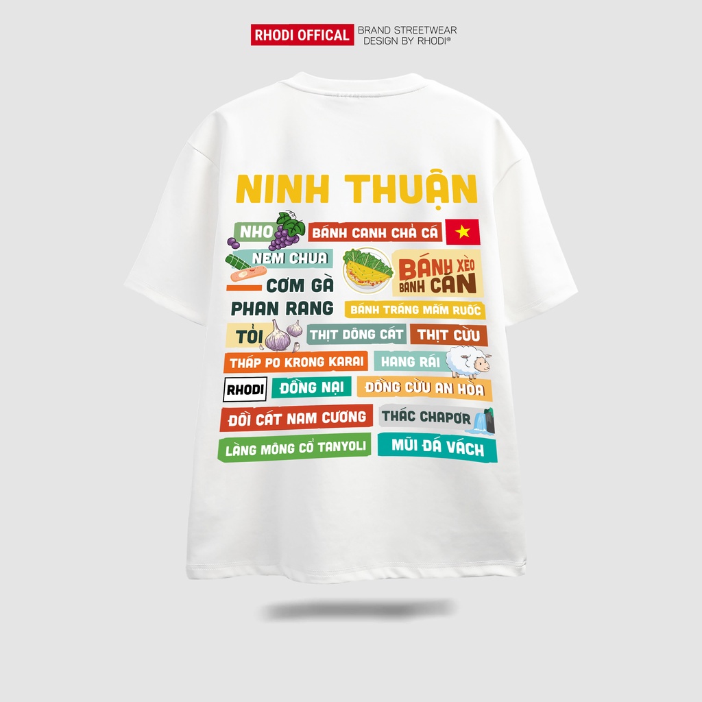 Áo thun local brand RHODI phông cổ tròn tay lỡ unisex nam nữ thế hệ genz Ninh Thuận