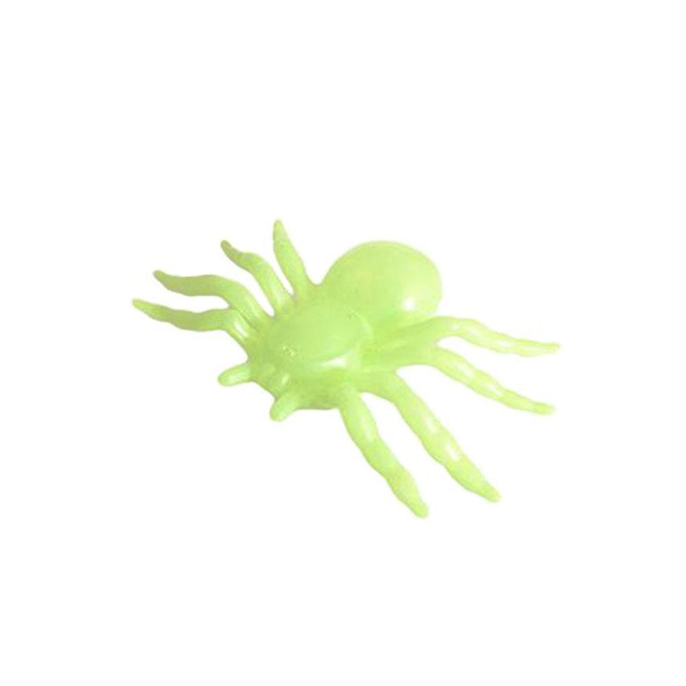 Đồ Chơi Hình Con Nhện mini Bằng Nhựa Màu Đen Phát Sáng Cho Halloween W7K0