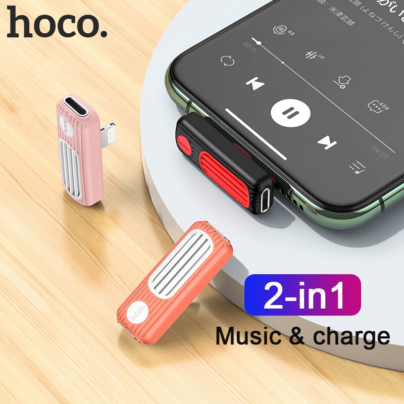 Đầu chuyển đổi cổng sạc  HOCO LS29 2 trong 1 cho  12 11 Pro Max XR 8 7 tiện dụng