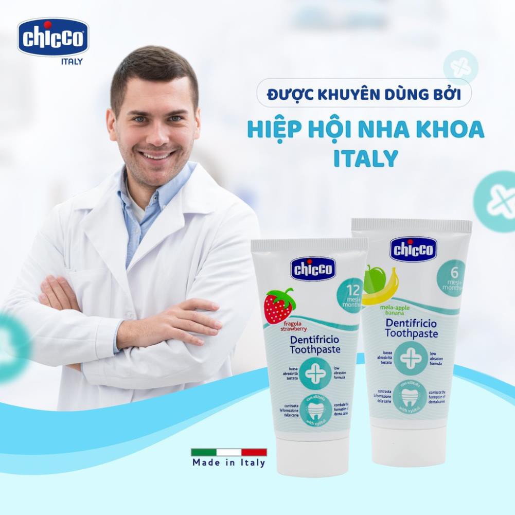 Kem Đánh Răng Hương Dâu Chicco 12M+ (CHÍNH HÃNG) CHO BÉ (CO114251)