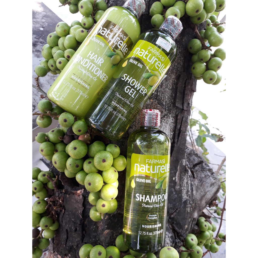 [Combo3] Dầu Gội & Dầu Xả & Sữa Tắm Chiết Xuất Olive Farmasi 375ml/chai | BigBuy360 - bigbuy360.vn