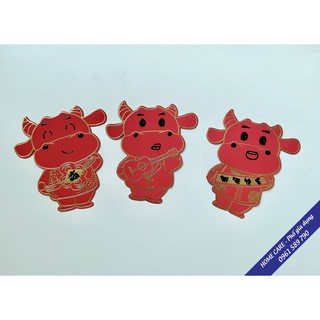 Set Lì xì Trâu đỏ 3D - Siêu dễ thương