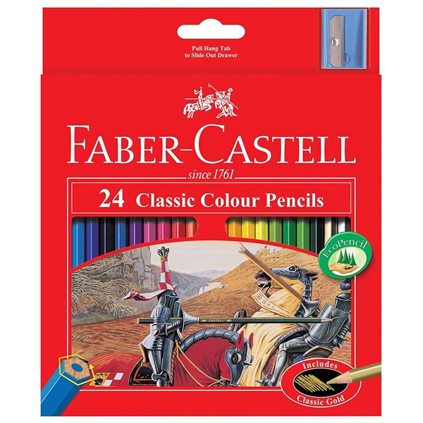 Faber-Castell-115854- Chì Màu Classic Knight - 24 Màu Dài