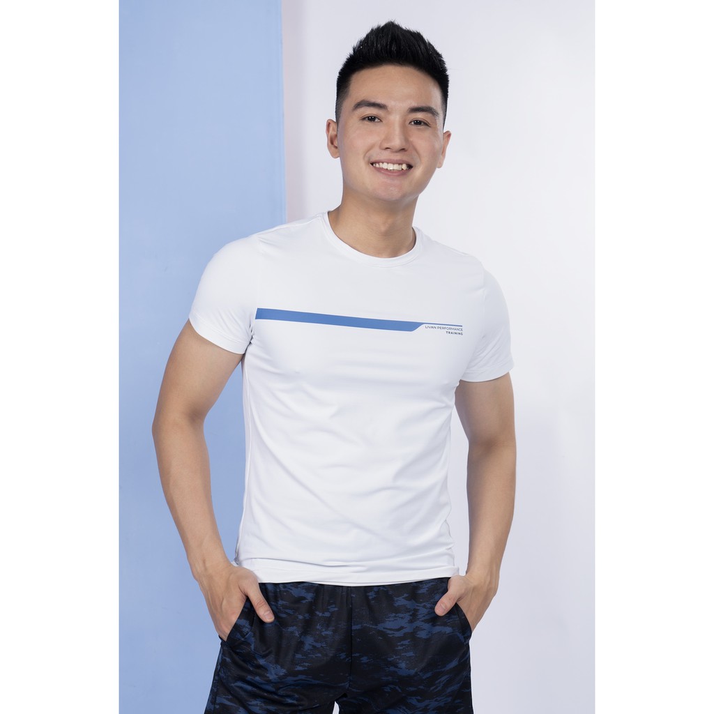 Áo Thun Nam Thể Thao Livan Sport Mát Lạnh Co Giãn 4 Chiều Thoải Mái Vận Động Meta Cool Màu Trắng | BigBuy360 - bigbuy360.vn