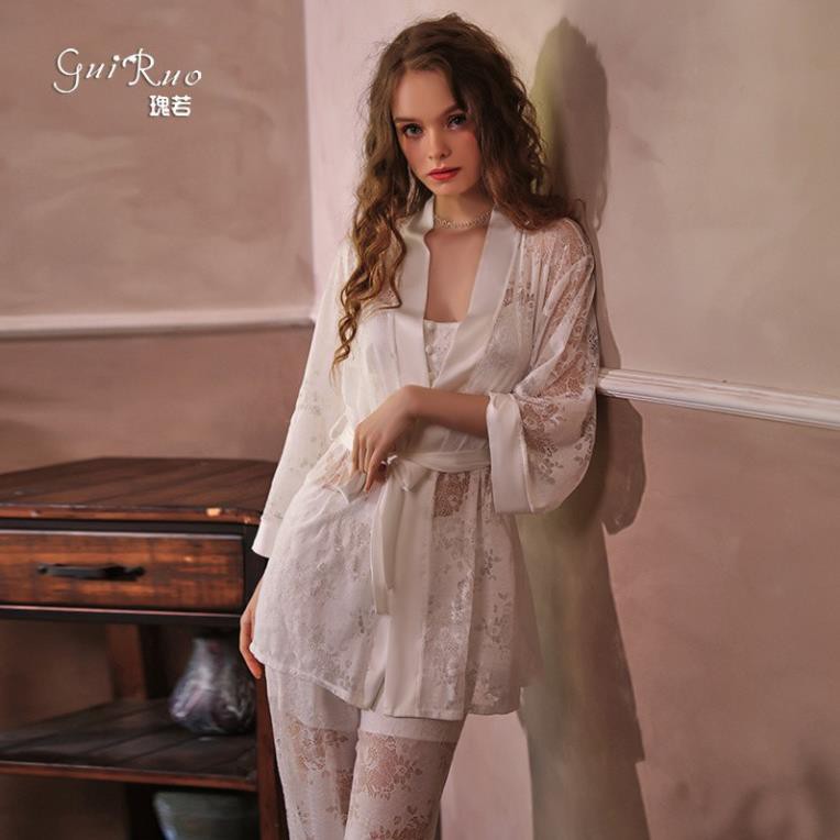 Đồ ngủ của phụ nữ hở trước sexy ren xuyên thấu mỏng váy áo choàng tắm dịch vụ tại nhà 937 Đẹp 💝
