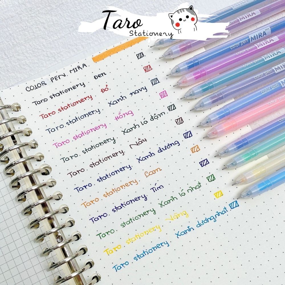 Bút gel nhiều màu Take Note từ vựng tiện dụng A01 Taro Stationery