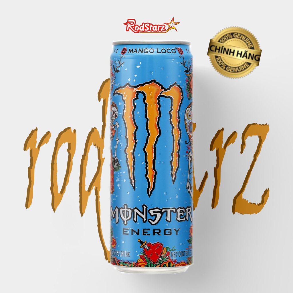 Thực phẩm bổ sung, nước tăng lực, nước uống thể thao cao cấp Monster Energy lon 355 ml (có đường, không đường, xoài)