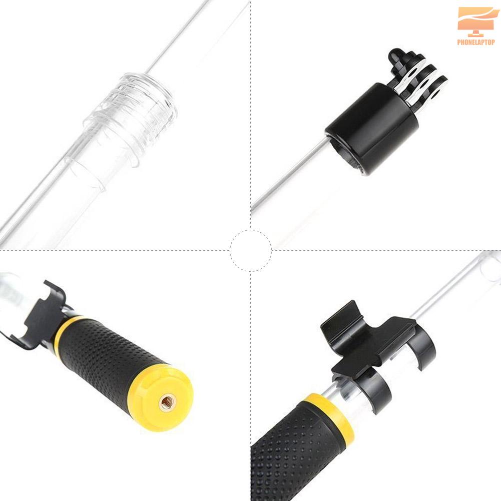 36-62cm/14-24 Inch Transparent Float Extension Pole Floaty Floating Extendable Selfie Stick with Remote Controller Clip for GoPro Hero 5/4/3+/3/2 for Xiaoyi SJ4000 Action Camera