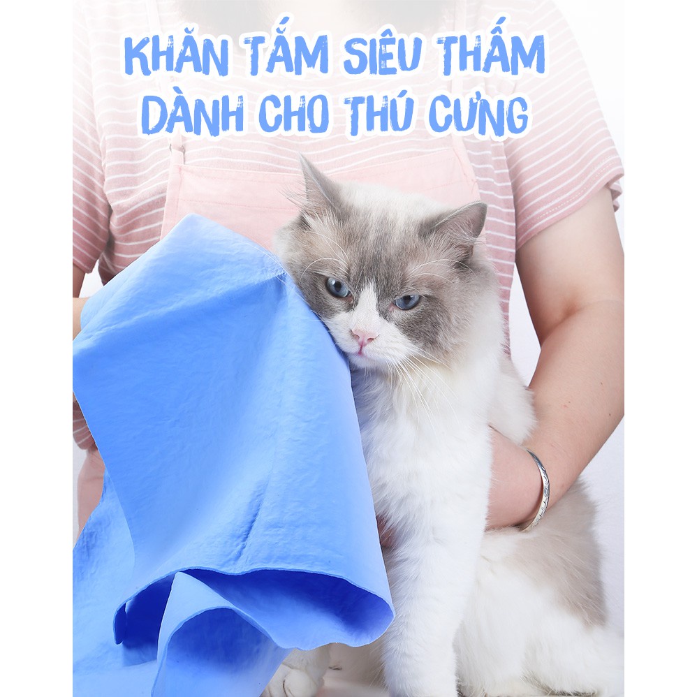 combo 30 khăn tắm siêu thấm hút cho chó mèo