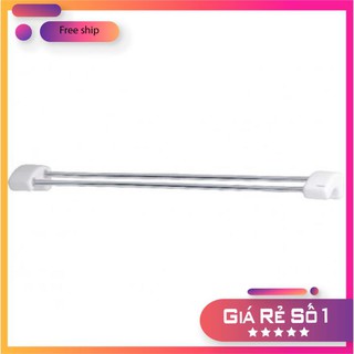 Máng khăn , giá treo khăn , vắn khăn 2 thanh inox phòng tắm Caesar chính hãng 84cm
