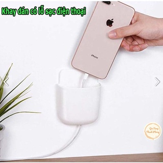Khay để điện thoại,điều khiển remote TV, Điều hòa bàn làm việc siêu dính - Kệ Đa Năng [KHAY DÁN TƯỜNG]