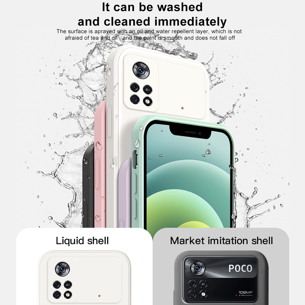 Ốp điện thoại LENUO silicon màu kẹo cho Xiaomi Poco X5 Pro M4 Pro 4G X3 NFC X4 Pro 5G