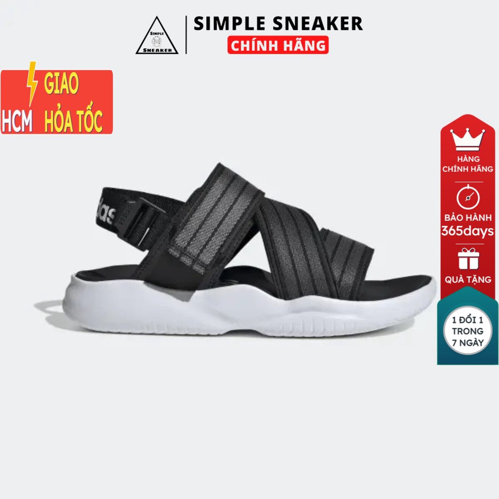 Dép Sandal Adidas Nam Nữ Chính Hãng 🔴SIMPLE SNEAKER🔴 Adidas 90s Core Black Sandals EG7647