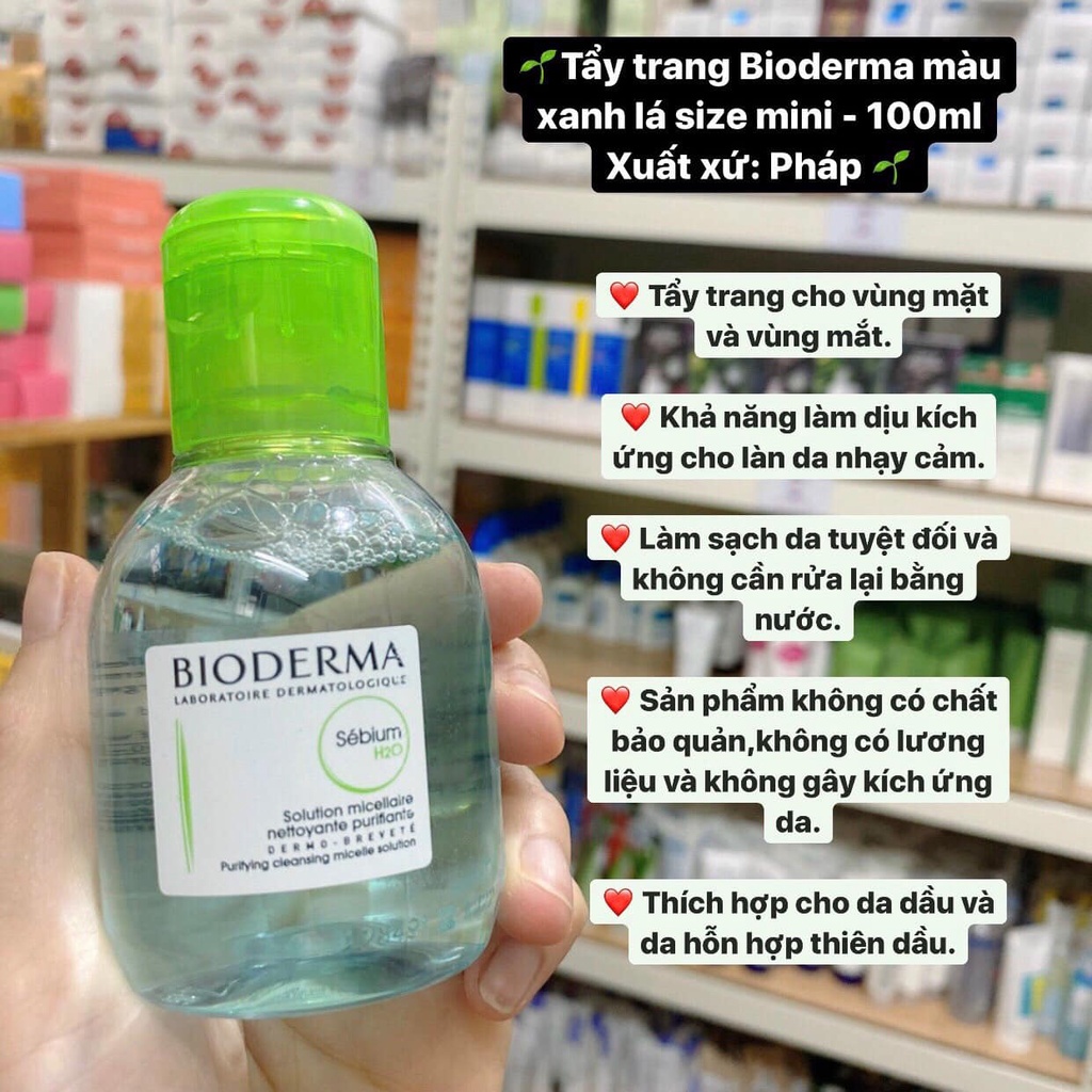 Nước Tẩy Trang Bioderma H2O Pháp
