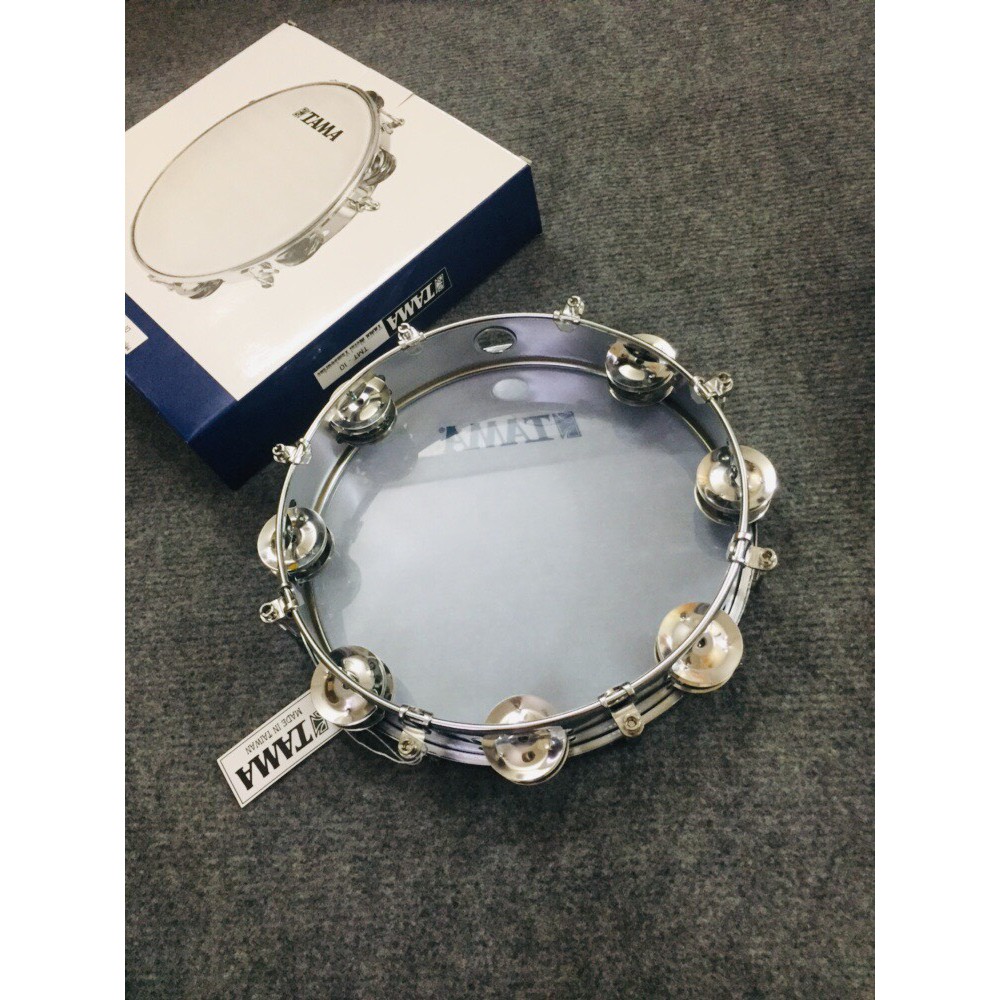 Trống Tambourine gõ bo lắc tay Tama Inox cao cấp (tặng kèm bao da)