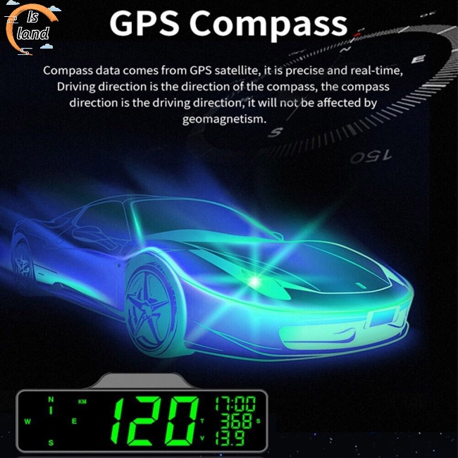 Đồng Hồ Đo Tốc Độ Gps Kiêm La Bàn Đa Năng Cho Xe Hơi C3060