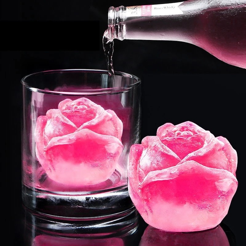 Khuôn Silicone Làm Nước Đá Hình Hoa Hồng Lãng Mạn Cho Ngày Valentine
