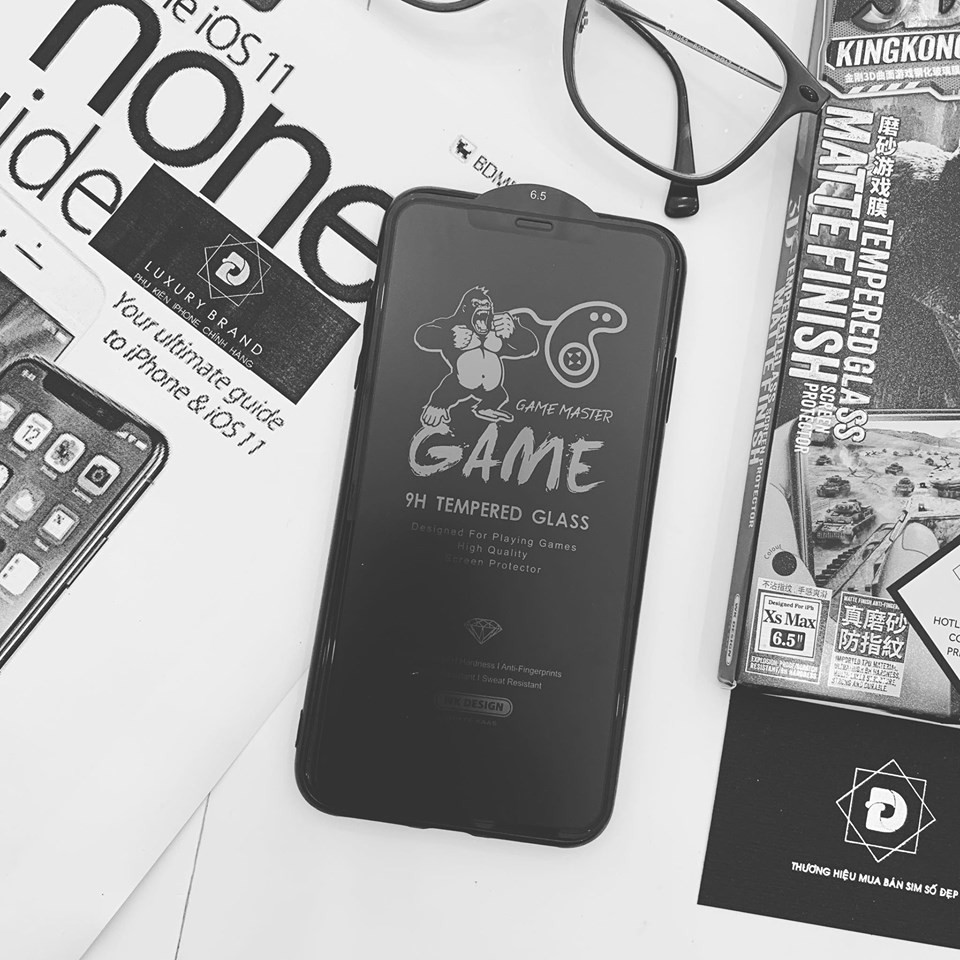 Kính cường lực iphone gaming kingkong nhám AG baiko chống vân tay mồ hôi cho ip 11 12 13 14 pro max 3astore