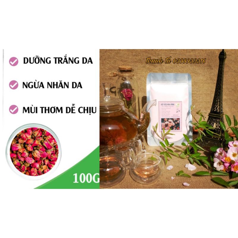 100g Bột dẻo hoa hồng nguyên chất cao cấp